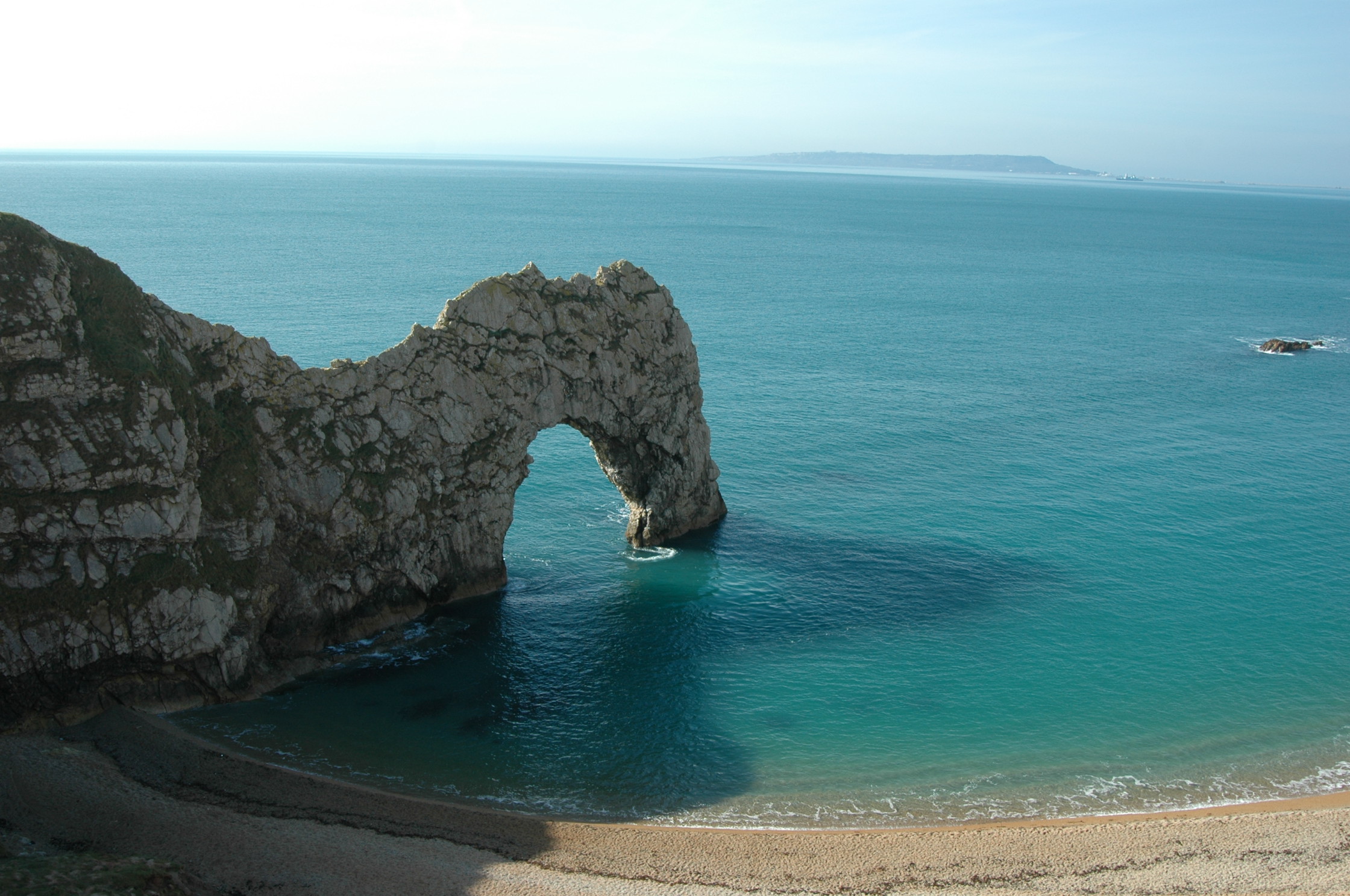 Isle of Portland viewed from Durdle Door, Dorset