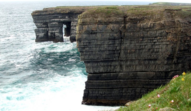 Sheet-like non-channelised turbidites arranged in progressively thickening up cycles, Clare Basin, West of Ireland