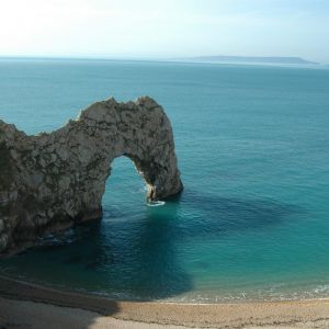 Isle of Portland viewed from Durdle Door, Dorset